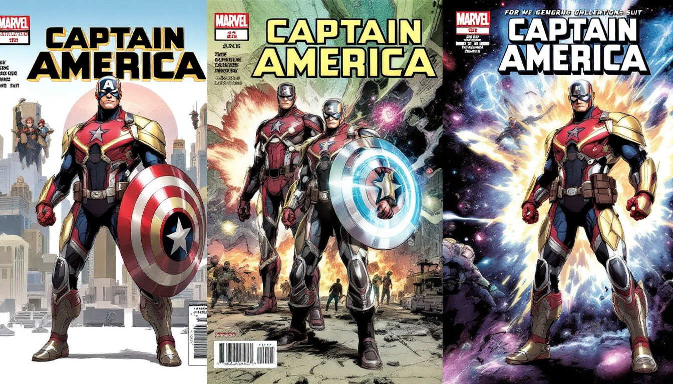 découvrez le nouvel ensemble de couvertures de captain america qui met en avant le costume modernisé de steve rogers. plongez dans l'univers du super-héros emblématique avec un design épuré et contemporain, alliant tradition et innovation.