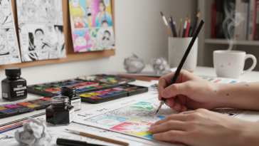 Les techniques d'encrages en manga et comic