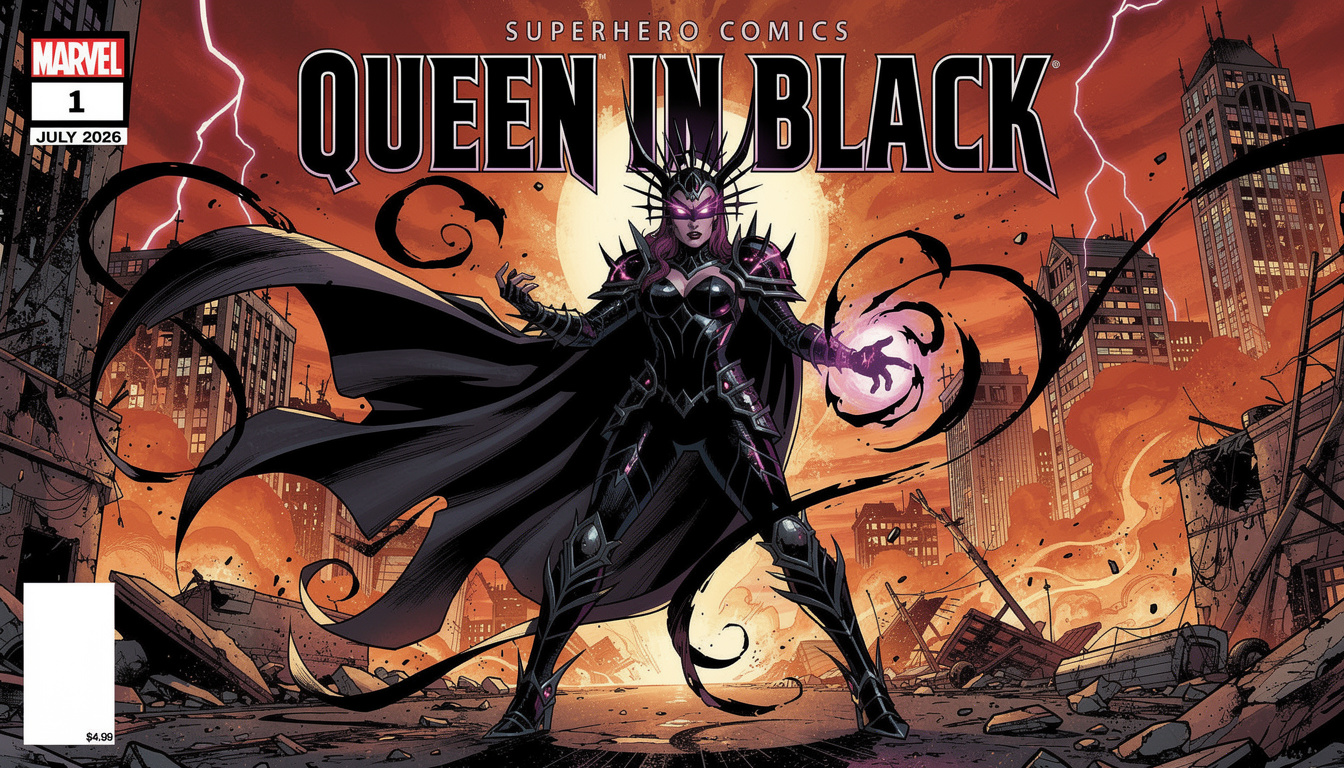 découvrez en exclusivité les nouvelles couvertures de queen in black par marvel comics dans true believers, une aventure incontournable pour tous les fans.