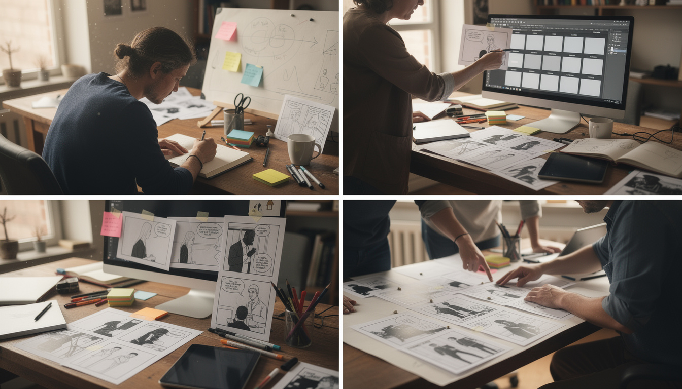 découvrez comment organiser efficacement vos histoires avec un storyboard bd, l'outil idéal pour structurer vos idées et donner vie à vos scénarios en bande dessinée.