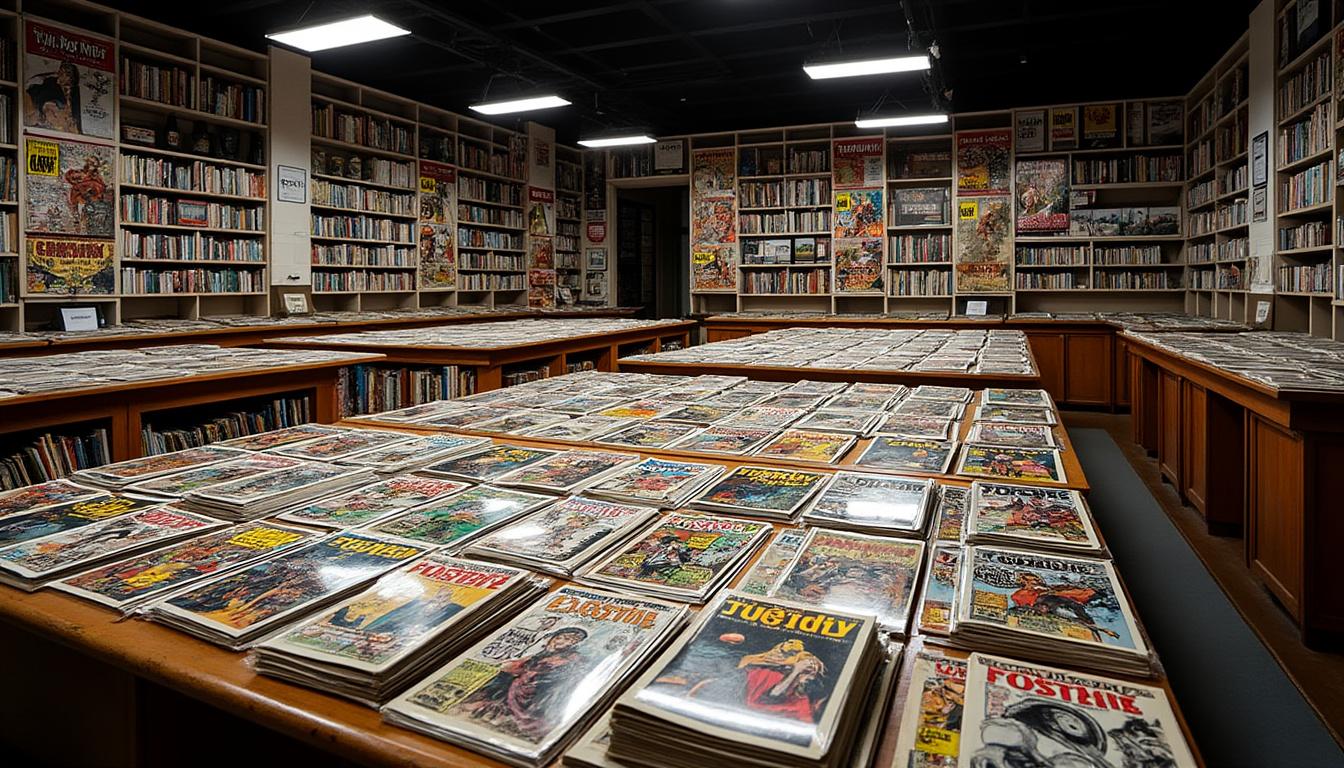 découvrez la plus grande collection mondiale de comics britanniques mise aux enchères, incluant des classiques incontournables de dc à ne pas manquer. une opportunité unique pour les passionnés et collectionneurs.