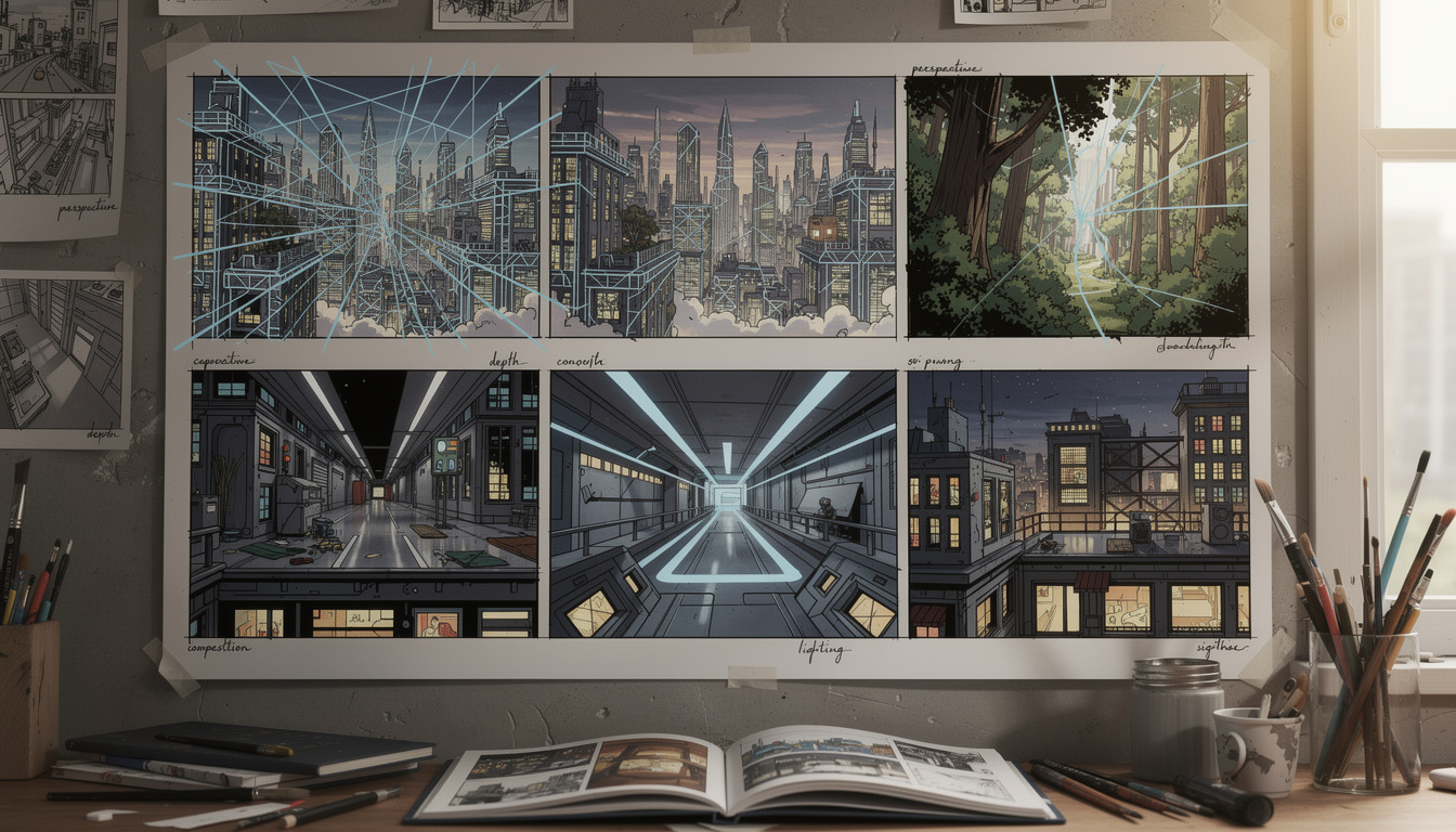découvrez des techniques professionnelles pour créer des arrière-plans détaillés et donner vie à vos créations graphiques avec précision et créativité.