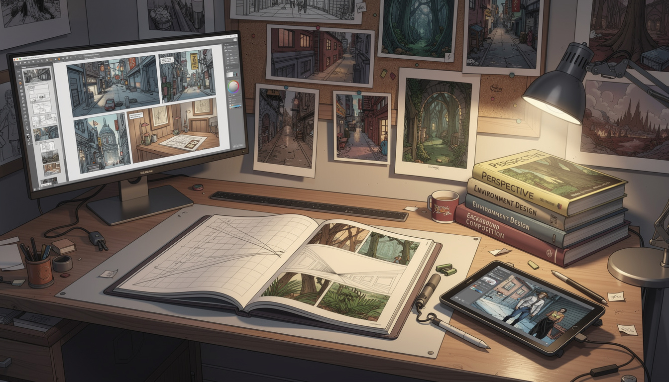 découvrez des techniques professionnelles pour créer des arrière-plans détaillés et donner vie à vos créations graphiques avec précision et créativité.