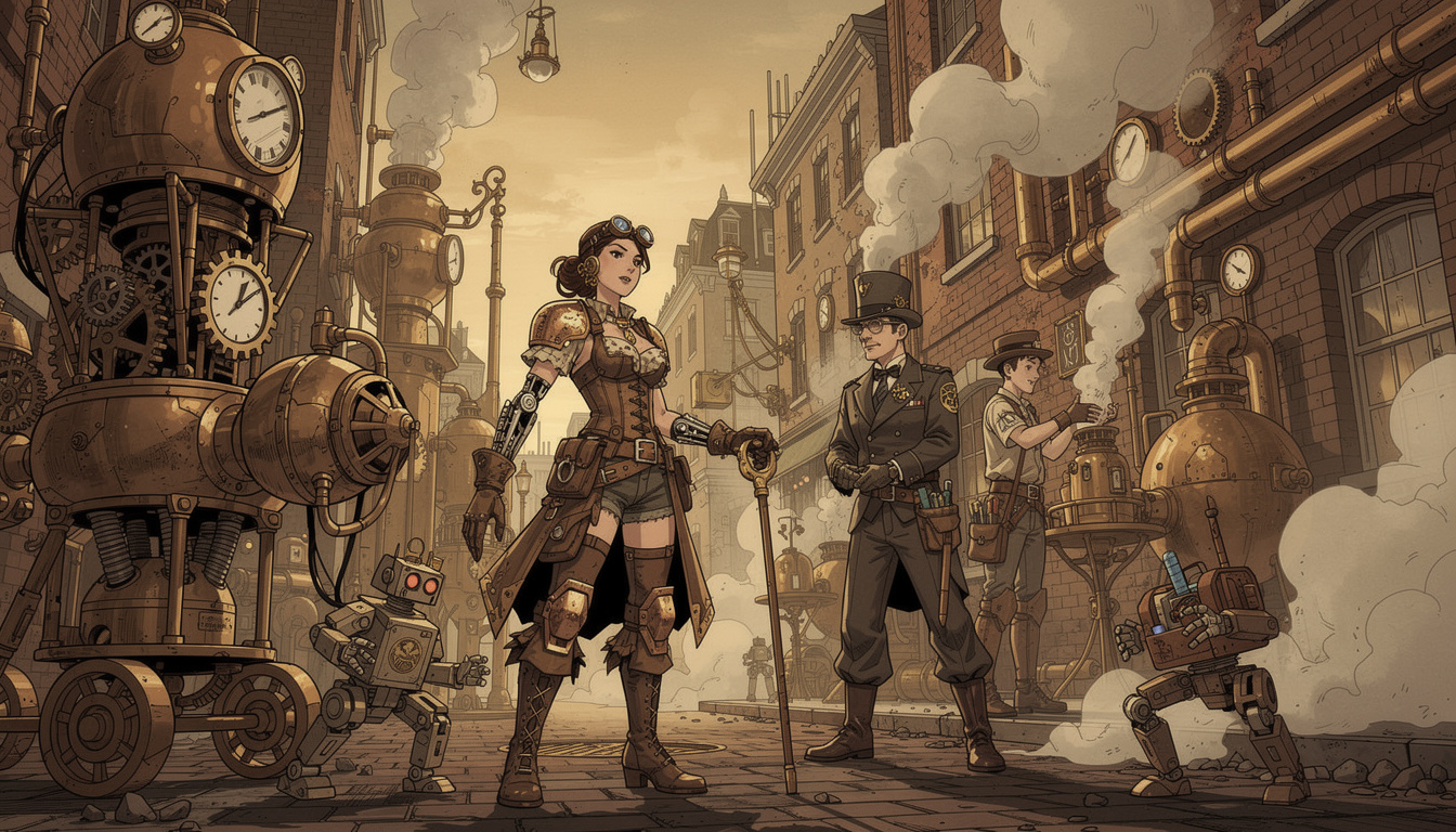 apprenez à créer des illustrations de bande dessinée dans un style steampunk unique, alliant mécanique rétro et créativité artistique pour donner vie à vos personnages et univers.