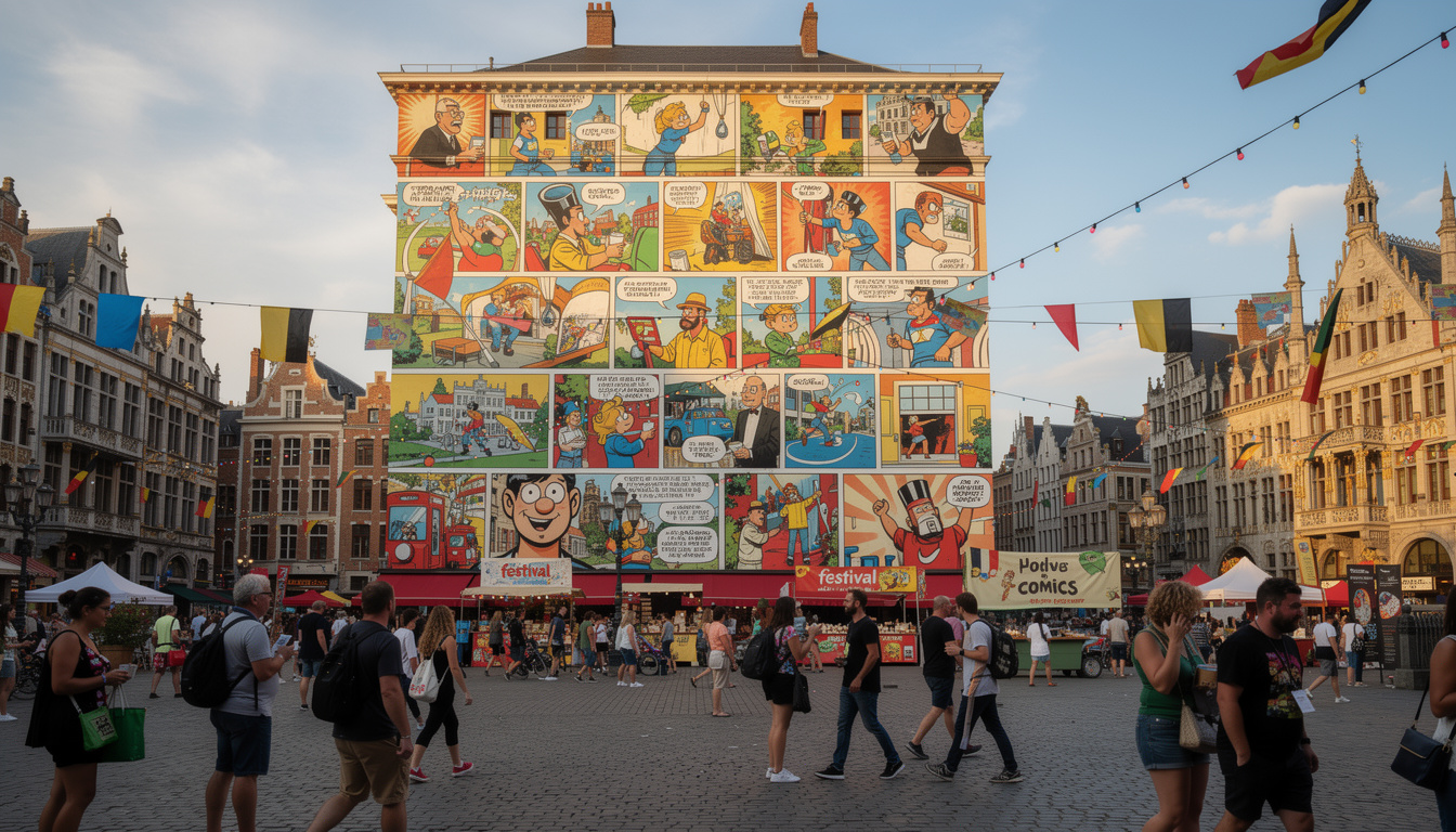 découvrez la célébration de la fête de la bd à bruxelles les 19 et 20 septembre avec une fresque monumentale incontournable pour tous les amateurs de bande dessinée.