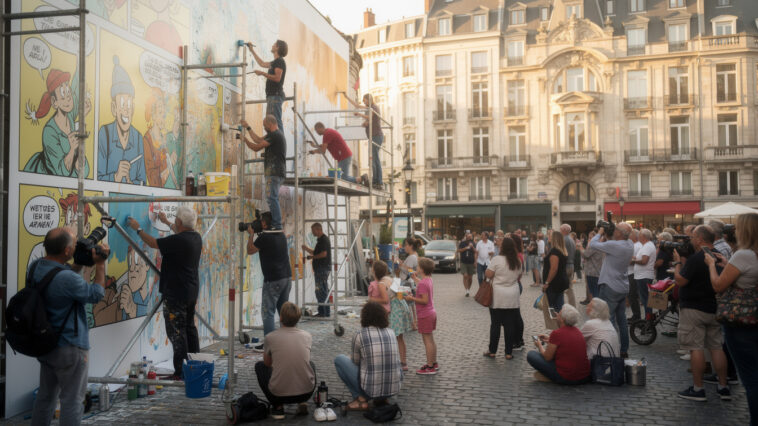 découvrez la fête de la bd à bruxelles les 19 et 20 septembre, avec une fresque monumentale exceptionnelle célébrant la bande dessinée dans la capitale.