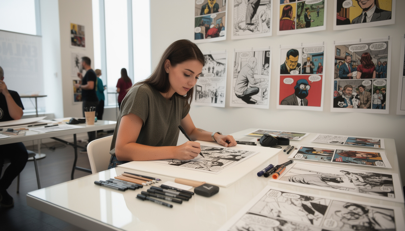 découvrez la résidence de madeleine pereira, talentueuse autrice de bande dessinée, à la maison des écritures de lombez. une immersion unique dans son univers créatif.