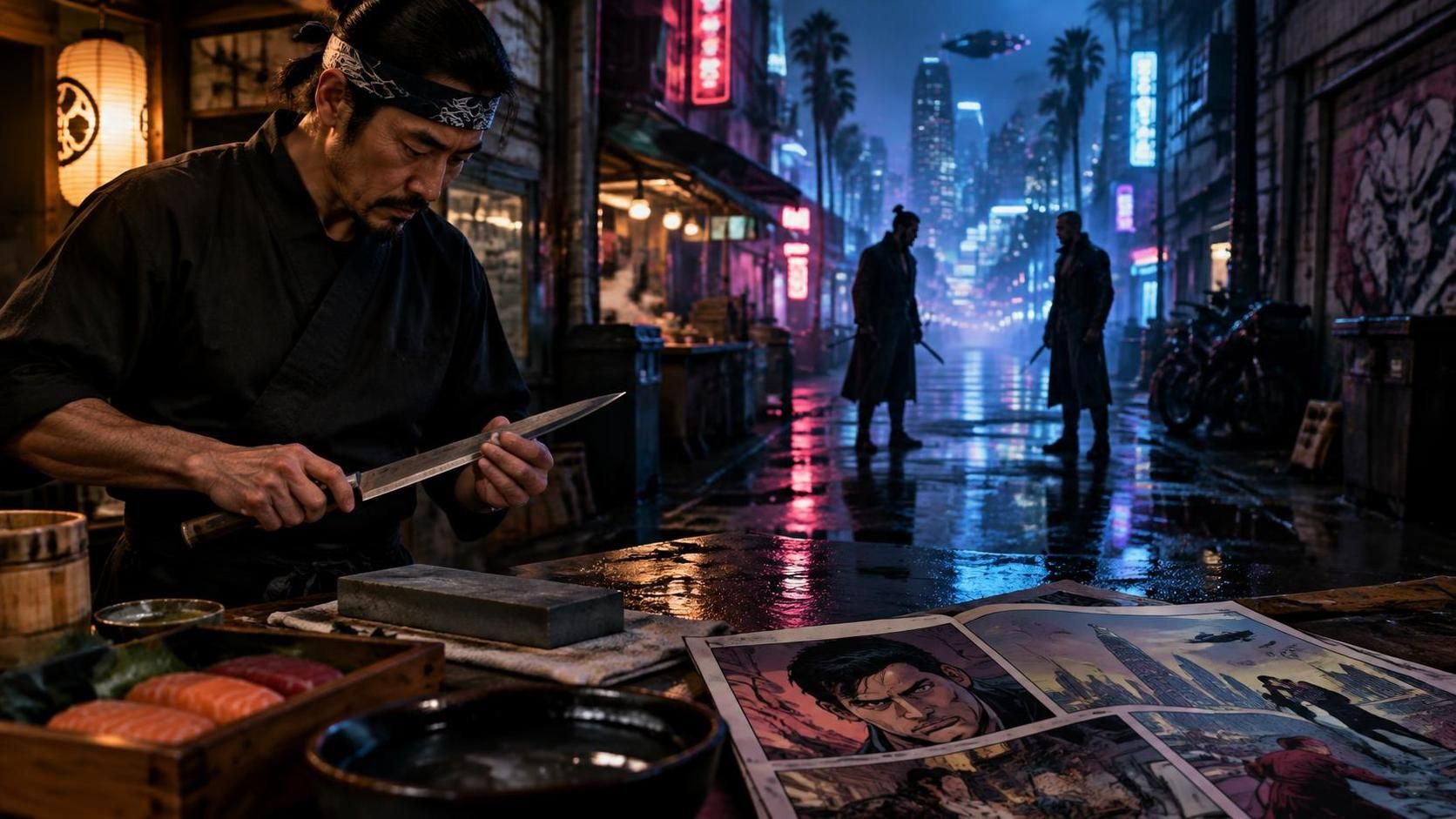 hbo max adapte « get jiro ! », le comic book d’anthony bourdain : une saga culinaire sanglante où les chefs s’affrontent à coups de couteau.