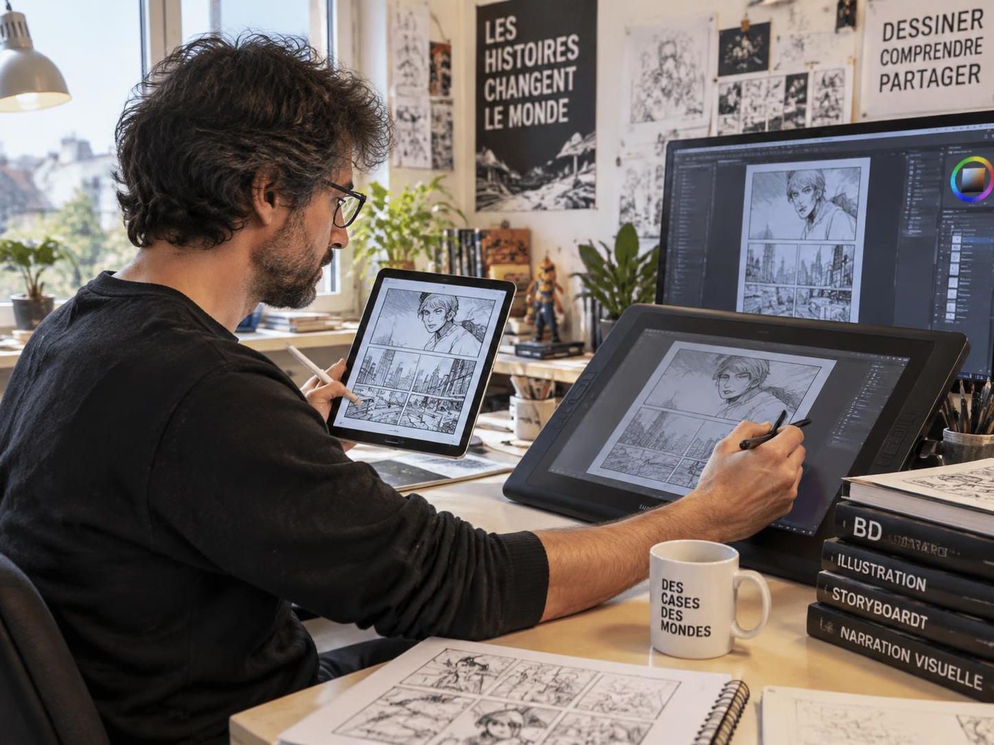 comparez procreate et photoshop pour créer une bd numérique : découvrez leurs outils, leurs avantages et choisissez le workflow adapté à votre projet.